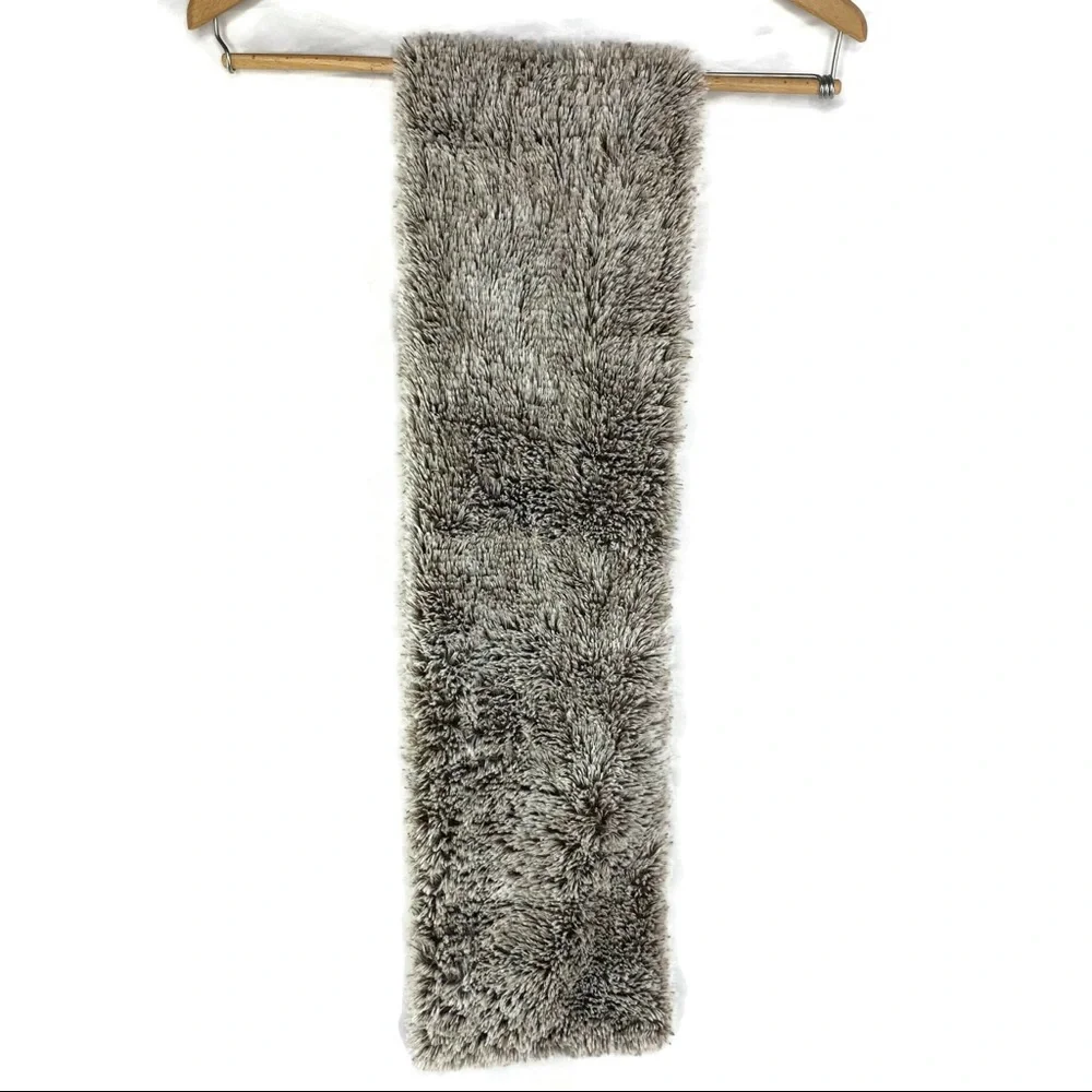 Faux Fur dual sided Infinity Scarf White w/Brown
